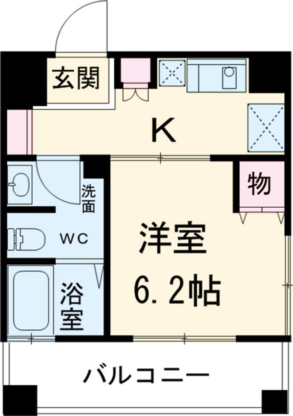 シルベラード(1K/5階)の間取り写真