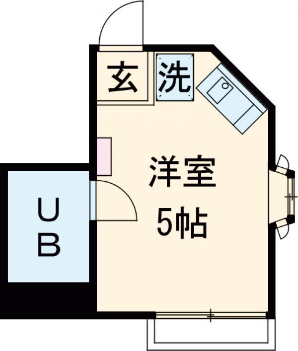 ハイツGTM(ワンルーム/2階)の間取り写真