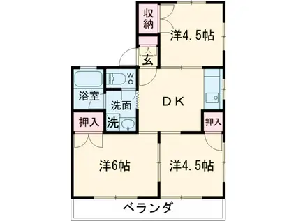 コーポ坂本(3DK/1階)の間取り写真