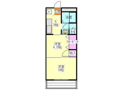 スペリオーレ(2K/1階)の間取り写真