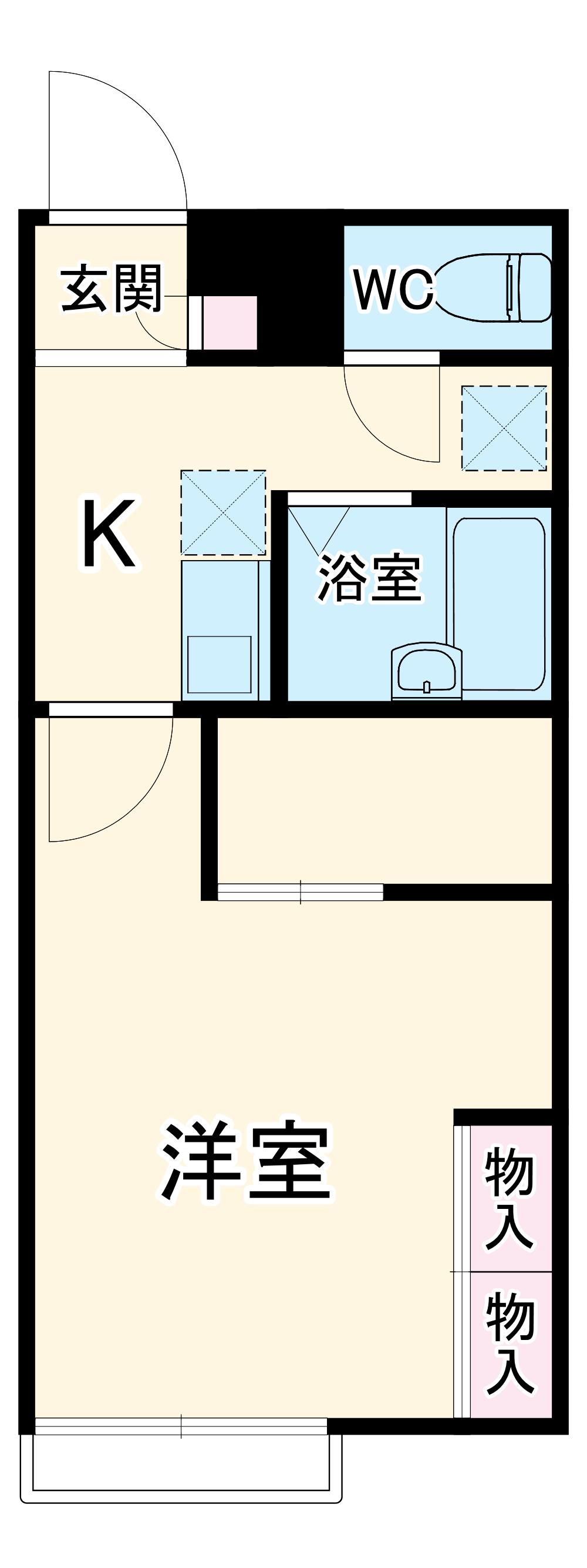 レオパレスコンドリーザ(1K/1階)の間取り写真