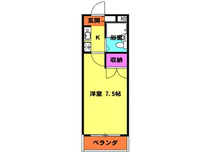 三沢ハイツ(1K/3階)の間取り写真