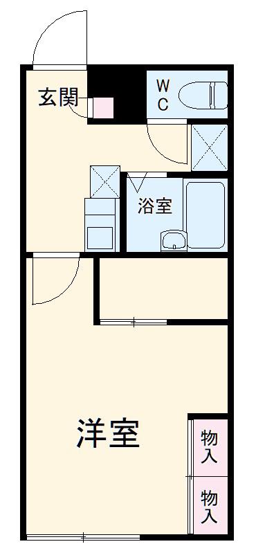 レオパレス桜HILLS(1K/2階)の間取り写真