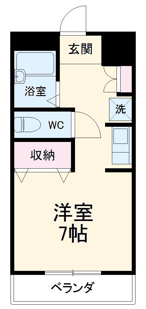 リバーサイドKABURA(ワンルーム/2階)の間取り写真