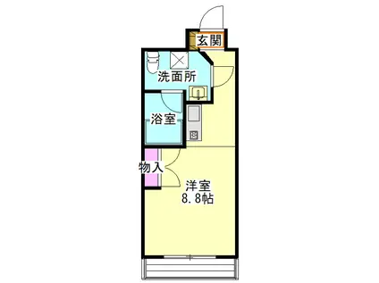 アルジェント庵(1K/3階)の間取り写真