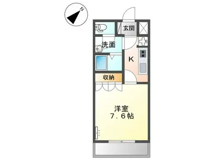 グランチェスタ(1K/1階)の間取り写真