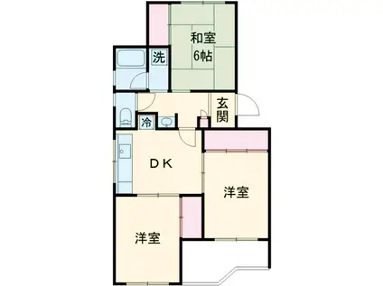 ティーハイム小笠原A(3DK/2階)の間取り写真