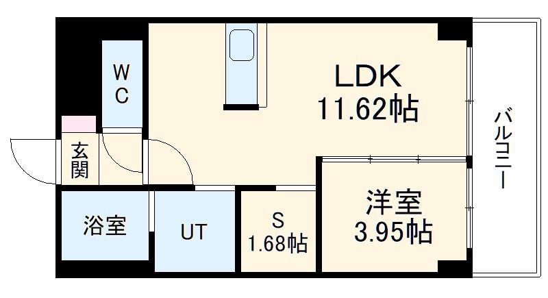 あさひグランレジデンシア高崎Ⅰ(1SLDK/6階)の間取り写真