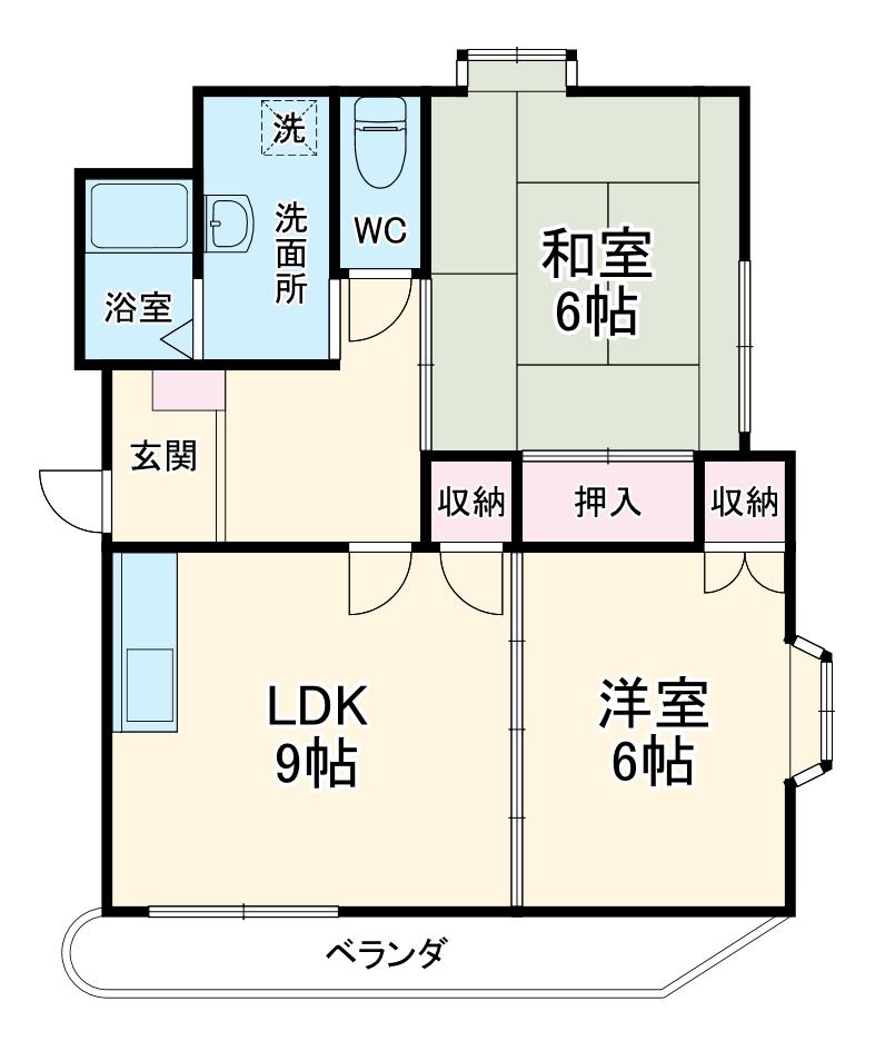 センチュリー21別館(2LDK/3階)の間取り写真