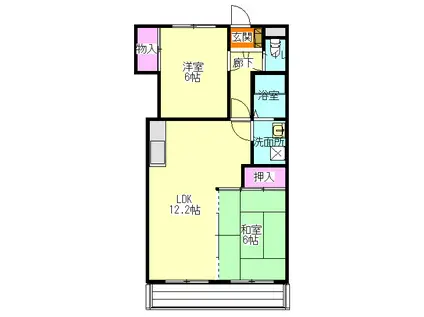 いづみマンション(2LDK/2階)の間取り写真