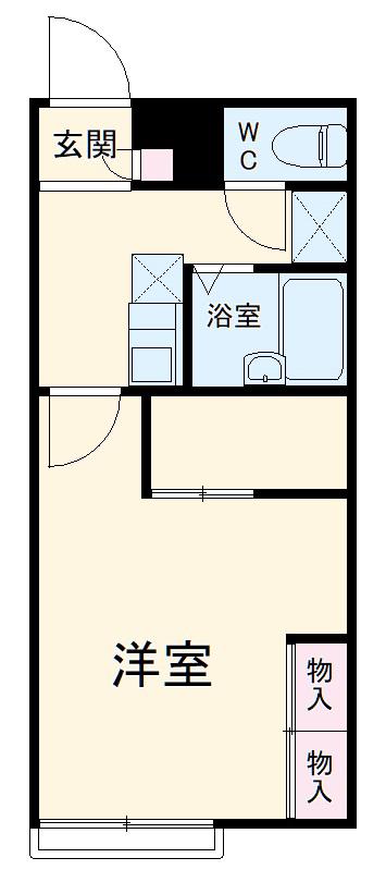 レオパレスコンドリーザ(1K/1階)の間取り写真