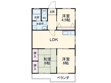 ヴィラまえばし(3LDK/5階)の間取り写真