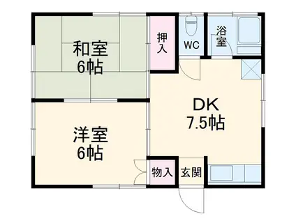 名倉荘(2DK/2階)の間取り写真