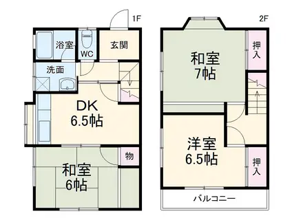 コーポ東Ｂ(3DK)の間取り写真