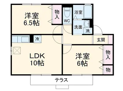 SEJOUR NAWA(2LDK/1階)の間取り写真