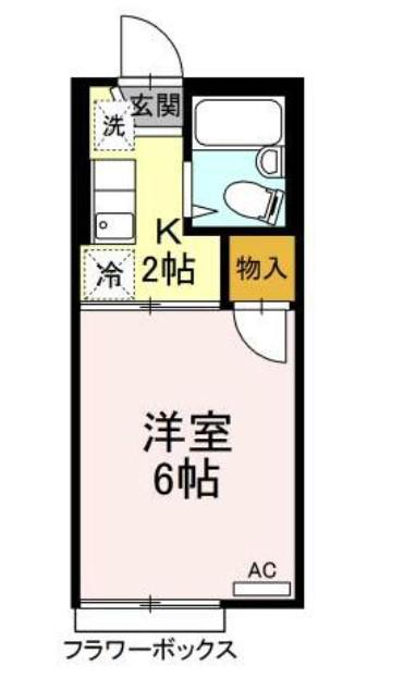 どみいるみずの(1K/2階)の間取り写真