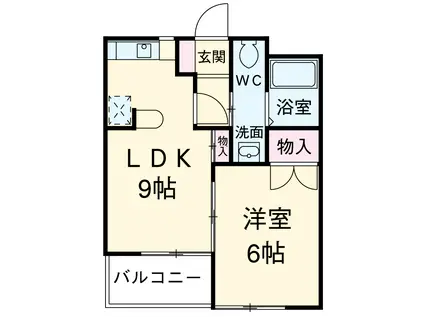 東マンションⅡ(2K/3階)の間取り写真