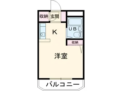 ユトリロ曙(ワンルーム/4階)の間取り写真