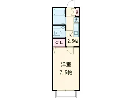 REVE田園調布(ワンルーム/1階)の間取り写真