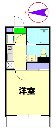 パークハイム西糀谷(1K/1階)の間取り写真