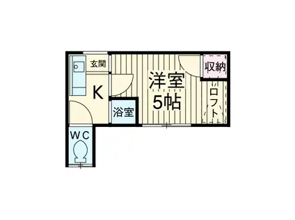 池田荘(1K/2階)の間取り写真