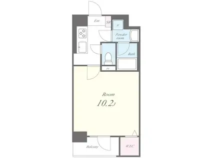 アビティ南大井1(1K/1階)の間取り写真