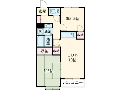 グレイスコート多摩川(2LDK/1階)の間取り写真