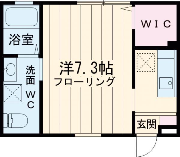 アムール・W(1K/地下階)の間取り写真