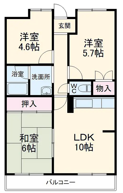 ベルメゾン武蔵浦和 4階階 間取り