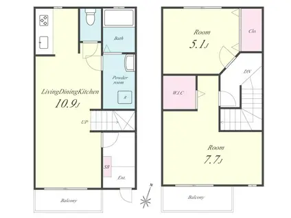 グレイス・ヒルズＡ(2LDK)の間取り写真