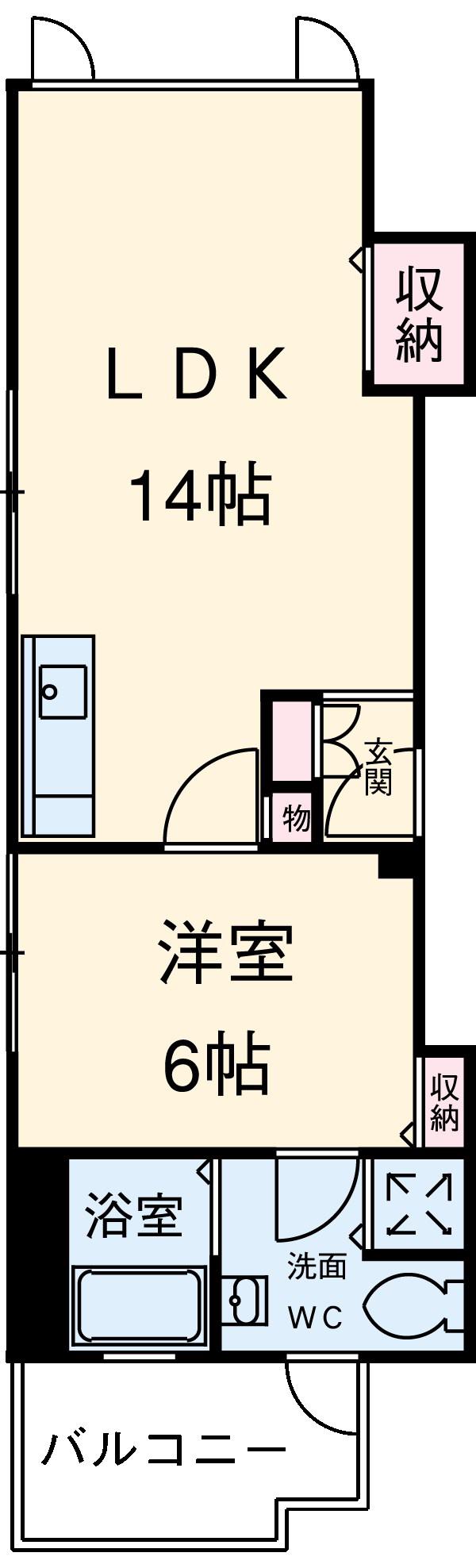 CASA-T(1LDK/2階)の間取り写真