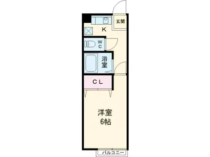 ロイヤル杉本A(1K/2階)の間取り写真