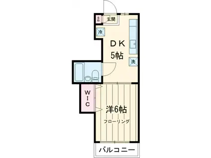 ピースマンション(1DK/3階)の間取り写真