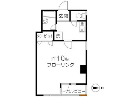 アン・ドゥ ミール駒沢(1K/3階)の間取り写真