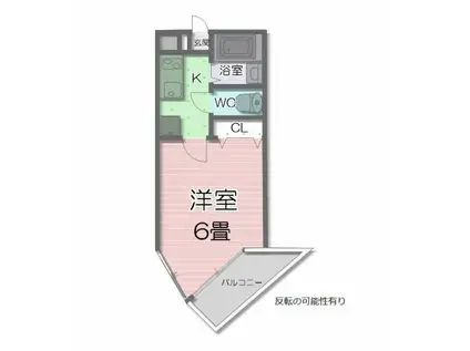 レリブ仁連木(1K/1階)の間取り写真