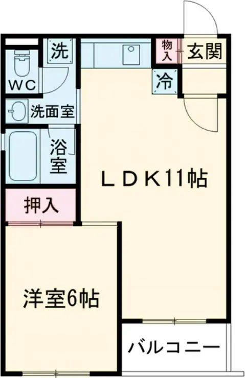 アーバンフラッツ石川台 3階階 間取り
