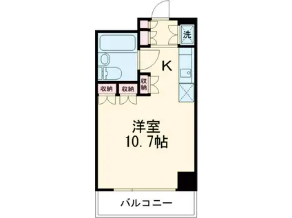 太子堂イースト(1K/2階)の間取り写真