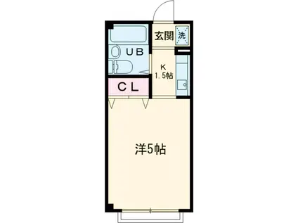 エステート五本木(1K/2階)の間取り写真