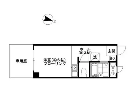 ジャルダン浦和(ワンルーム/2階)の間取り写真