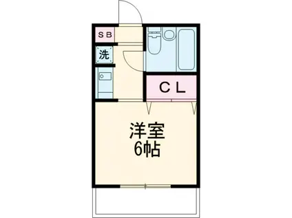 さくら自由が丘マンション(ワンルーム/1階)の間取り写真