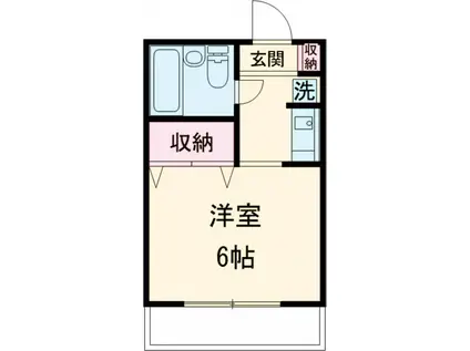 さくら自由が丘マンション(ワンルーム/2階)の間取り写真