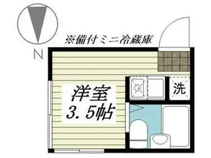 リプロンビギン三軒茶屋Ⅱ(ワンルーム/1階)の間取り写真