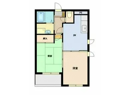 グレース喜泉(2DK/4階)の間取り写真