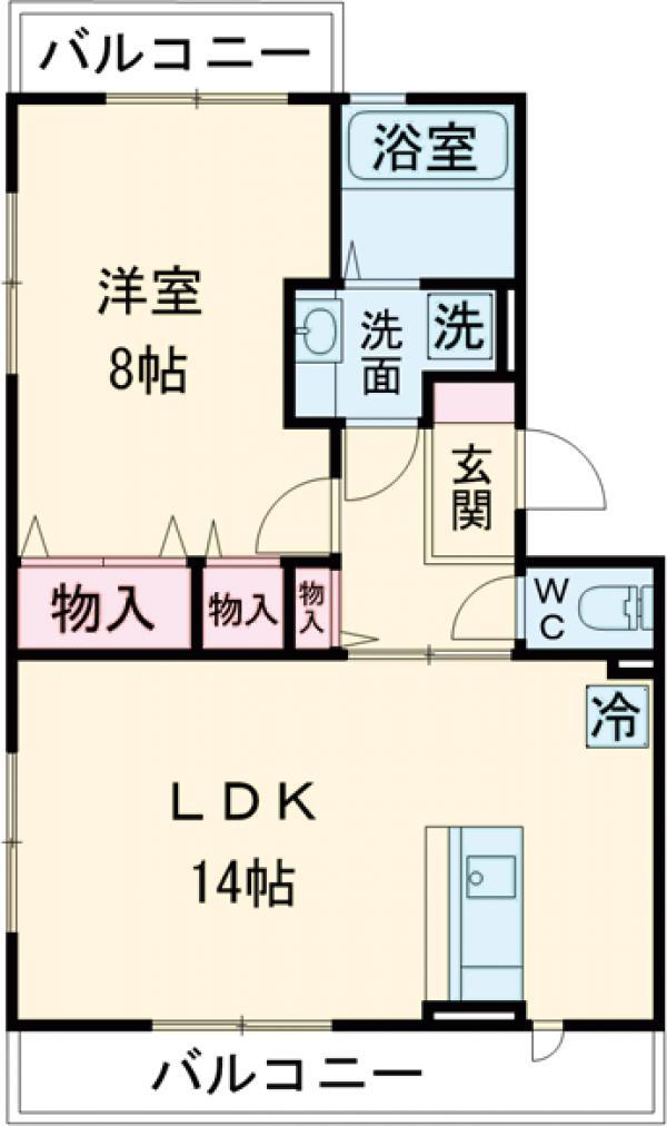 ベルウッドⅡ田園調布(1LDK/2階)の間取り写真