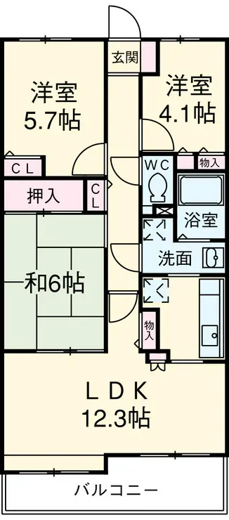 マ・メゾン寿 3階階 間取り