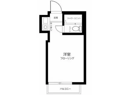 メトリブ三軒茶屋(ワンルーム/1階)の間取り写真