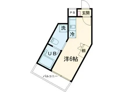 ジェムストーン目黒南(ワンルーム/4階)の間取り写真