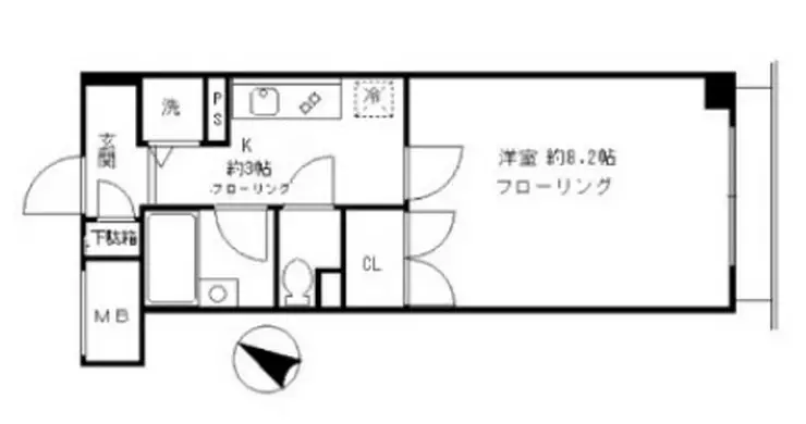 ハイツ境 3階階 間取り