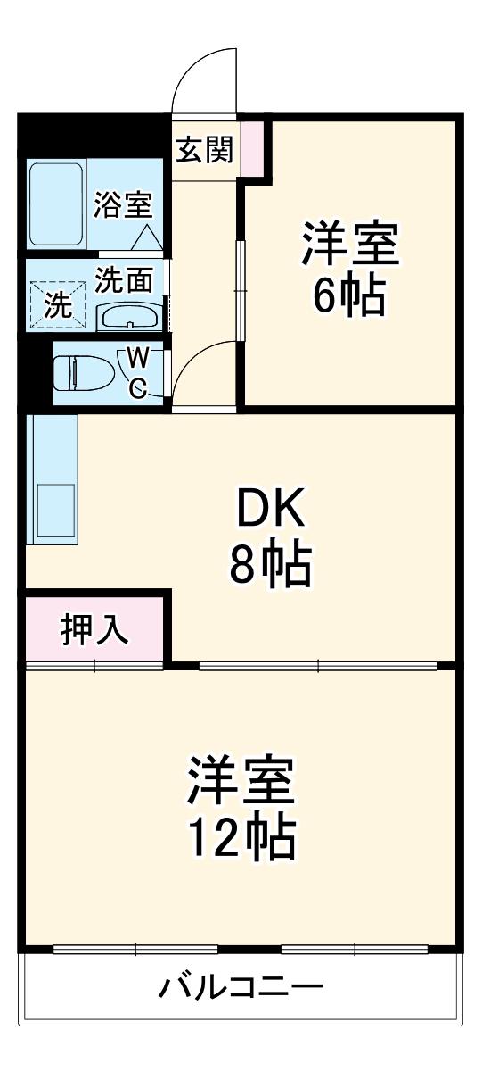 サンエクセル(2LDK/2階)の間取り写真