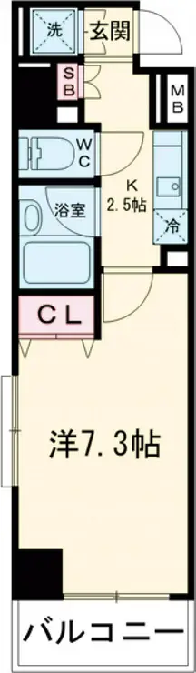 パークウェル上野毛駅前 5階階 間取り